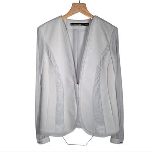 Iris Setlakwe Grey Fitted Lined Blazer Size 8